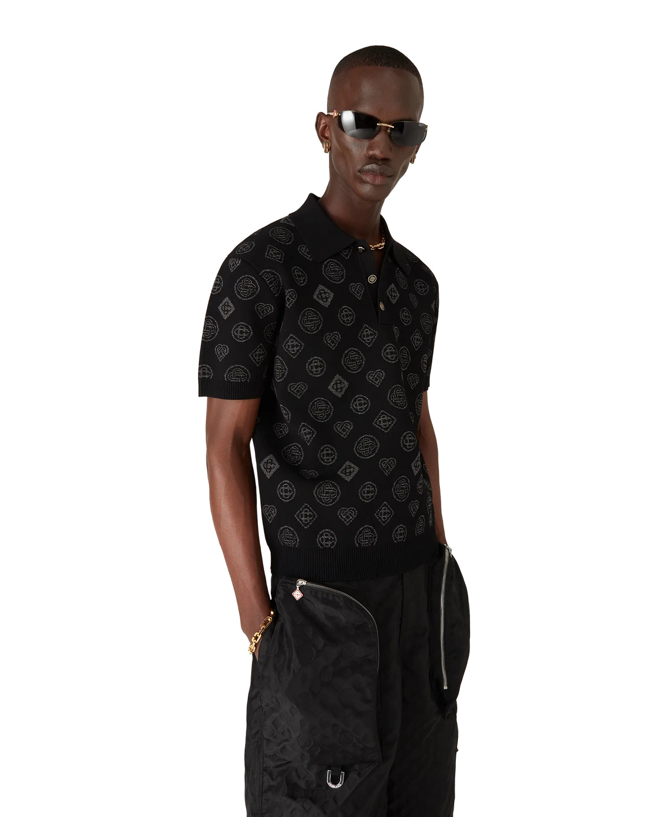 Monogram Jacquard Polo | Casablanca Paris - 4