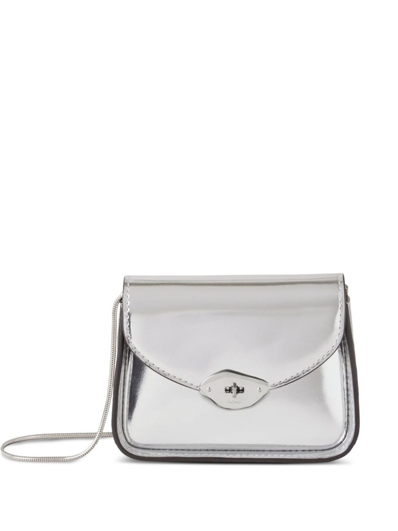 Mulberry mini Lana metallic flap cross body bag outlook