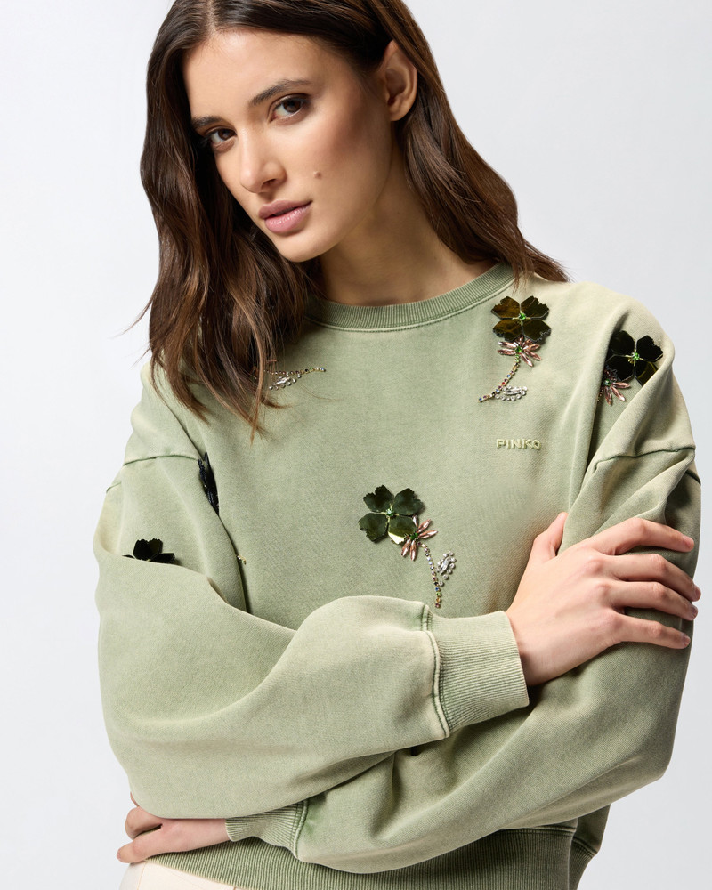 SWEATSHIRT WITH JEWEL FLOWERS 6