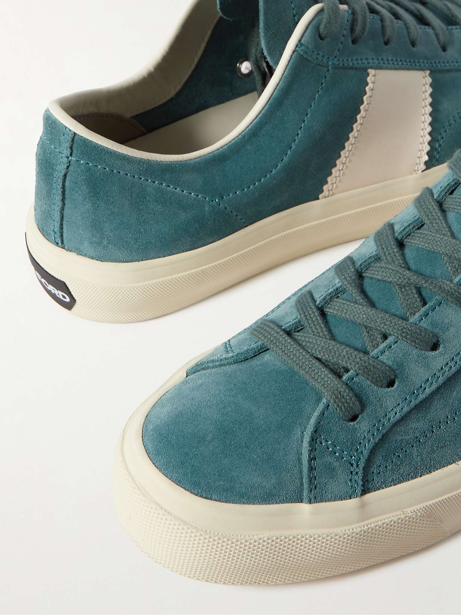 Cambridge Leather-Trimmed Suede Sneakers - 6