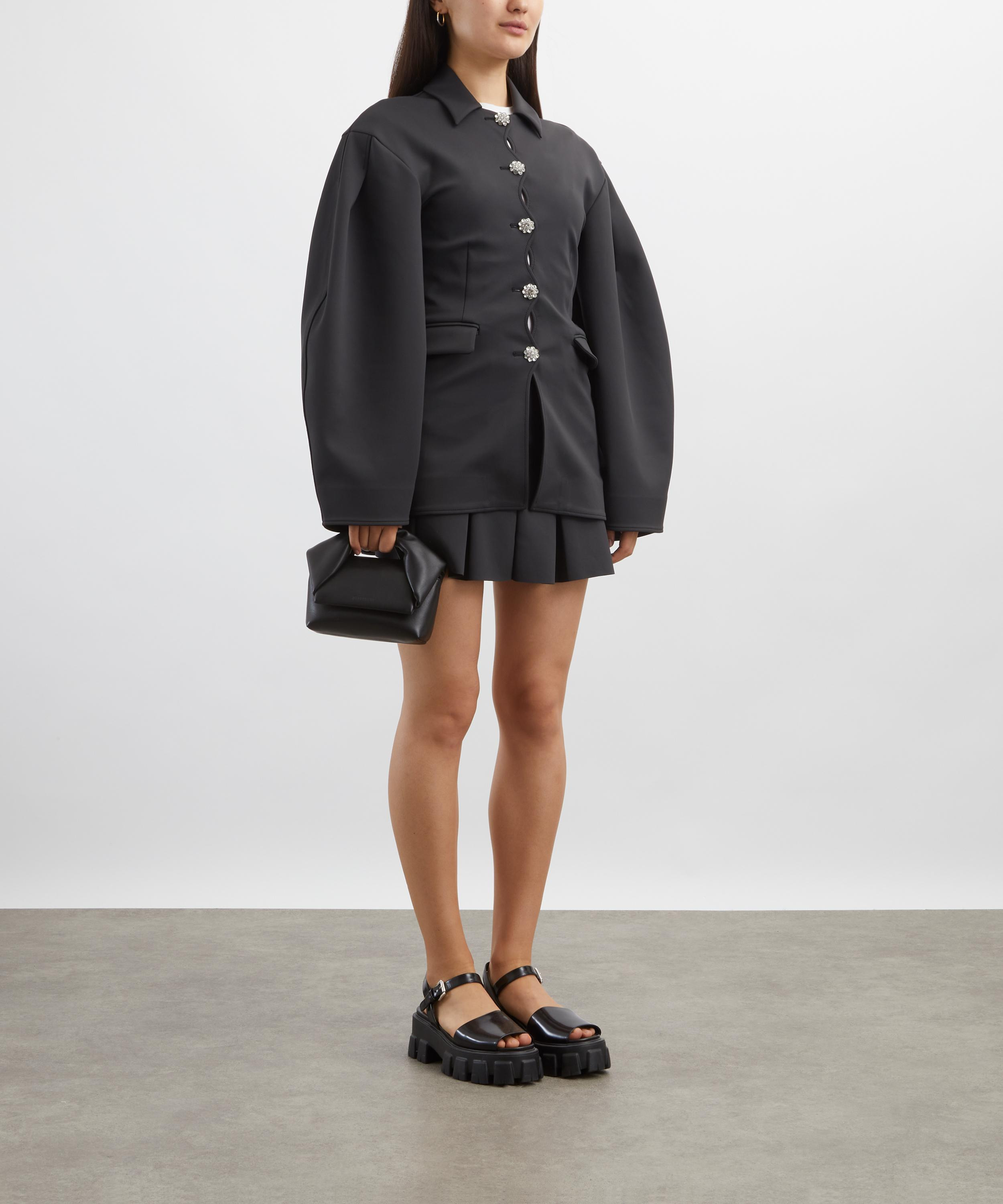 Black Structured Neoprene Jacket - 2