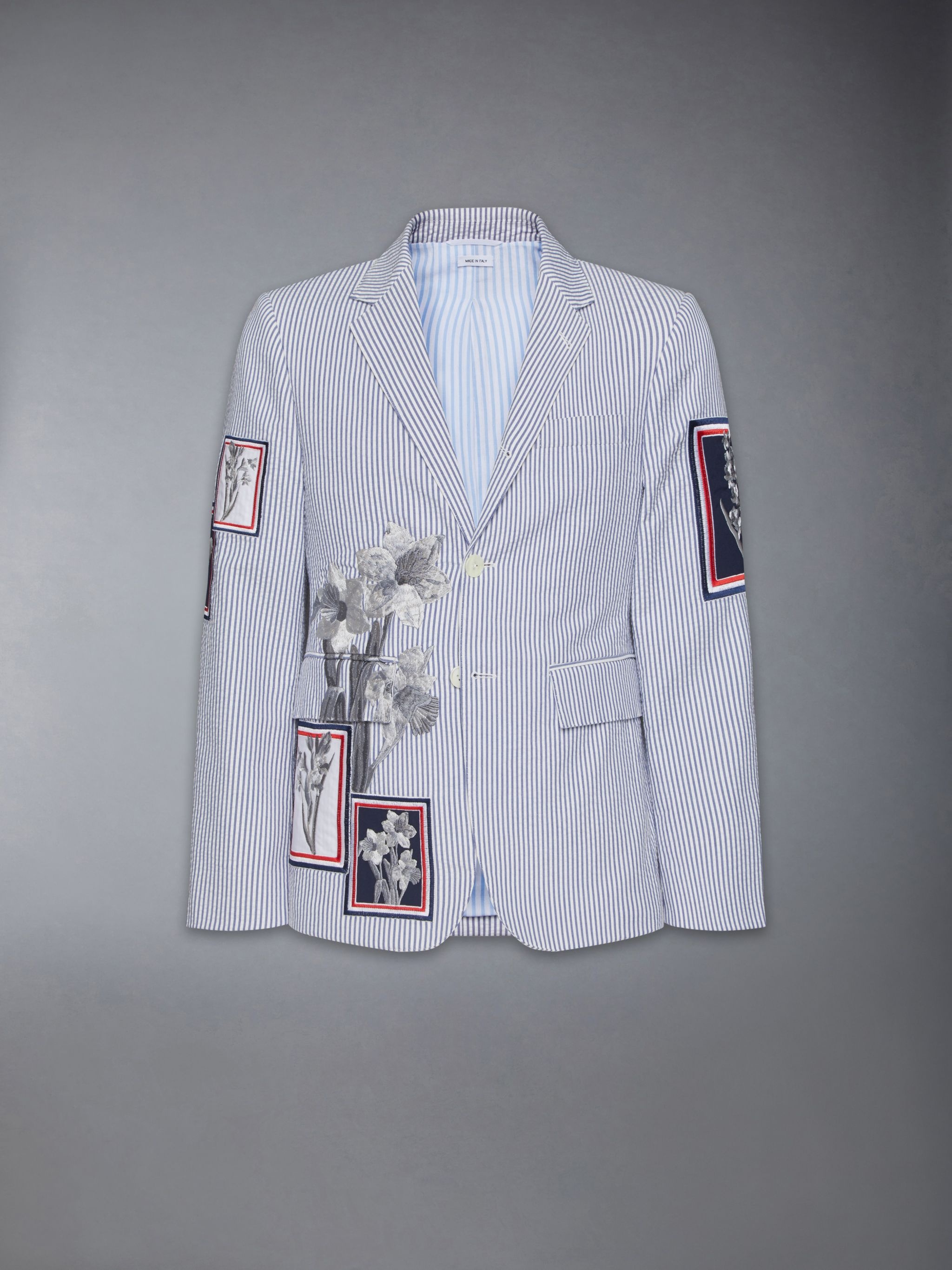 CLASSIC SEERSUCKER FRAMED FLORAL SPORT COAT - 6