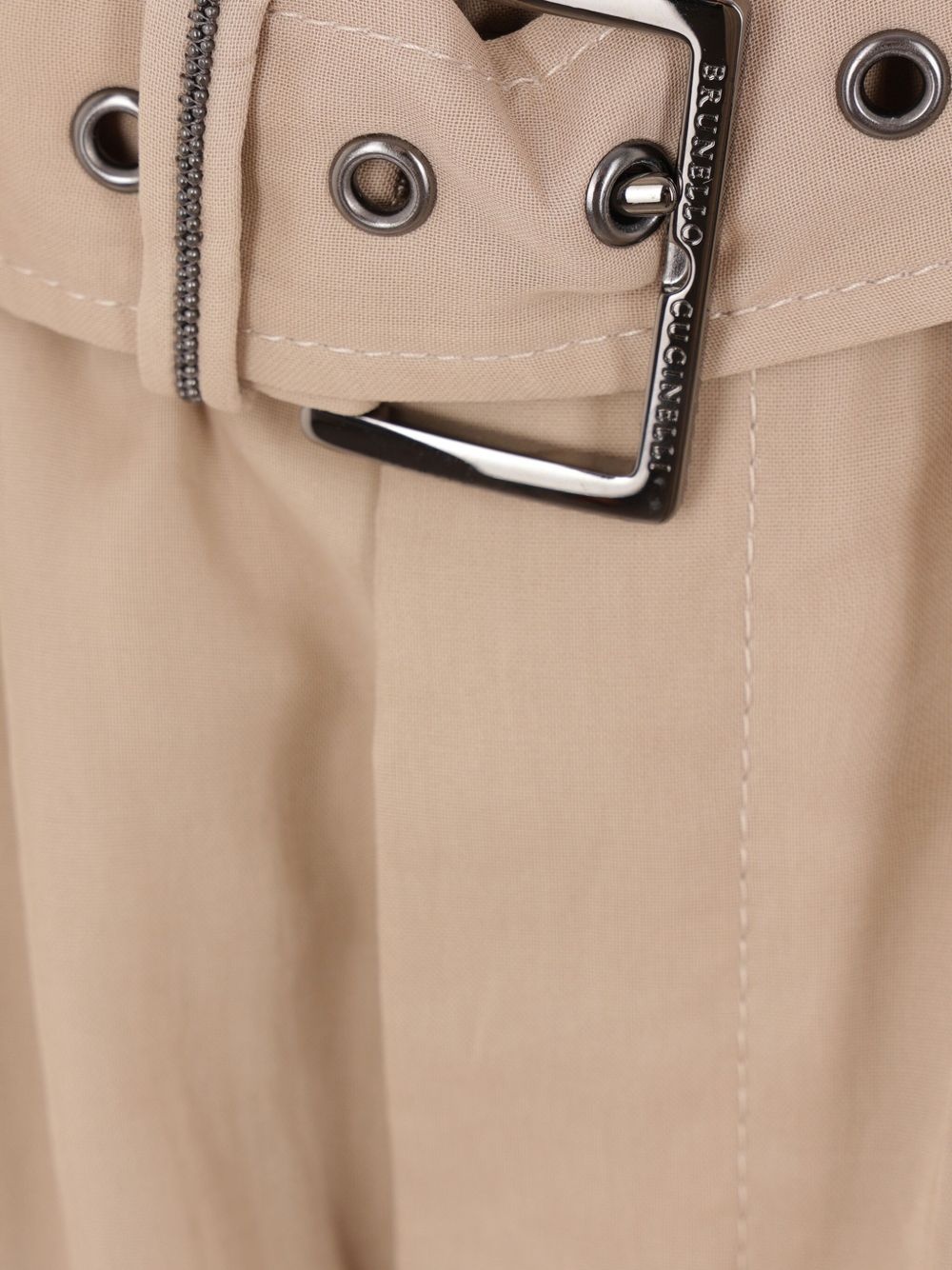 belted gauze trousers - 4