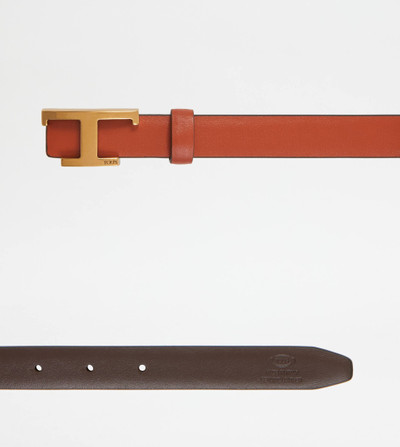 Tod's TIMELESS REVERSIBLE BELT IN LEATHER - ORANGE, BROWN outlook