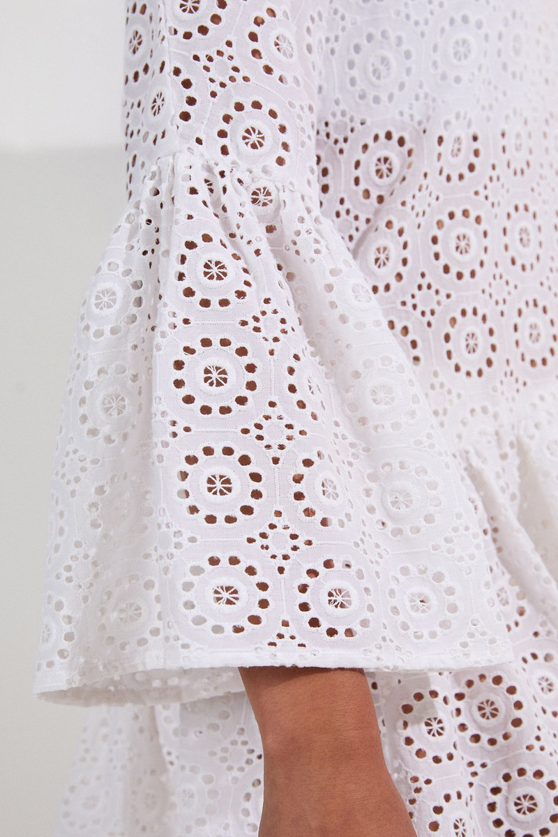 Cotton Broderie Beach Mini Kimono 3