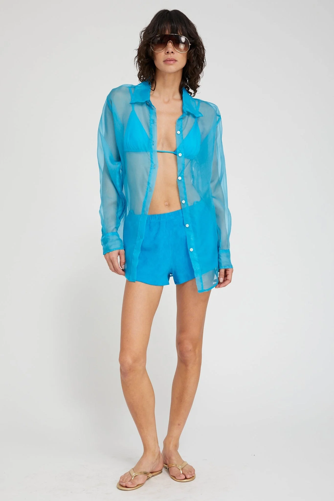 SILK ORGANZA OVERSIZED SHIRT - 1