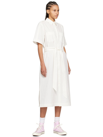 Maison Kitsuné White Crinkled Midi Dress outlook