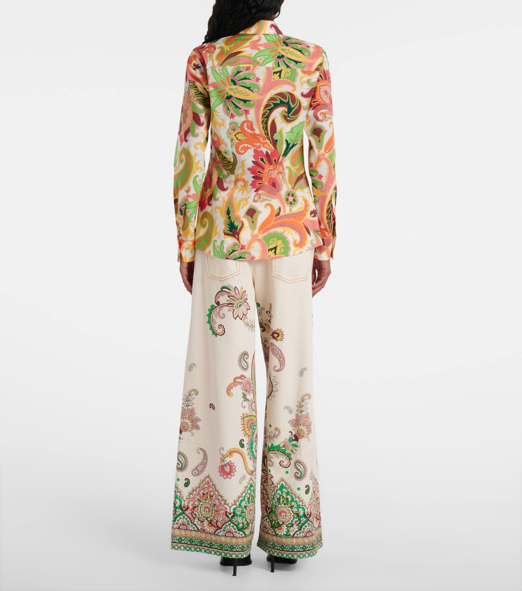 Paisley cotton-blend poplin shirt - 3