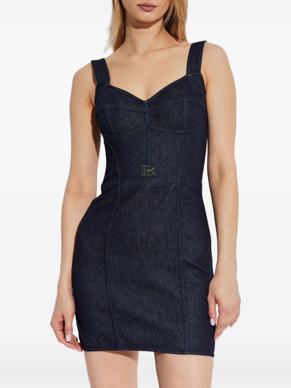 denim mini dress - 3