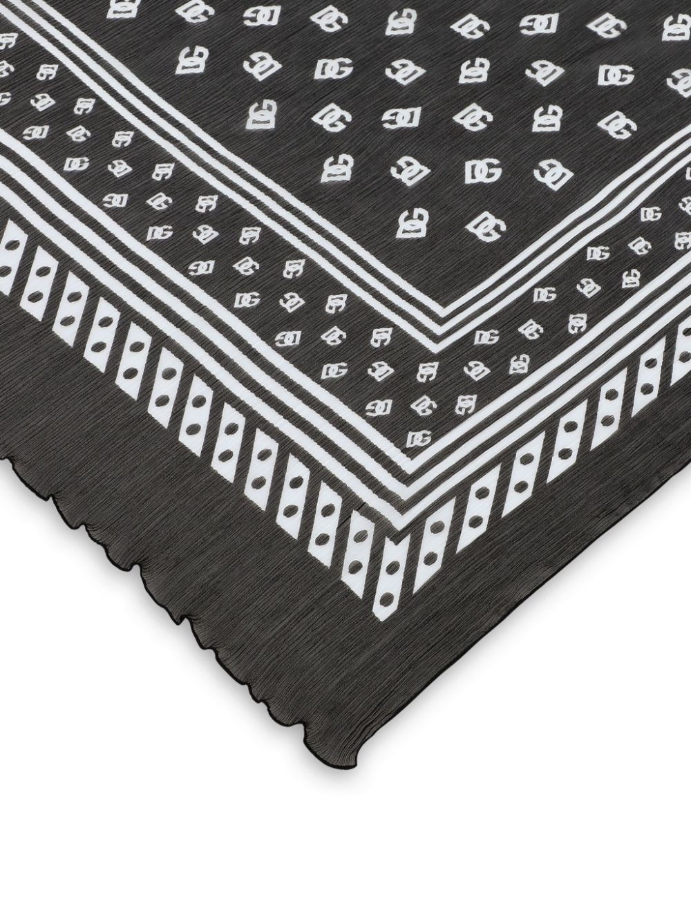 logo-print silk scarf - 2