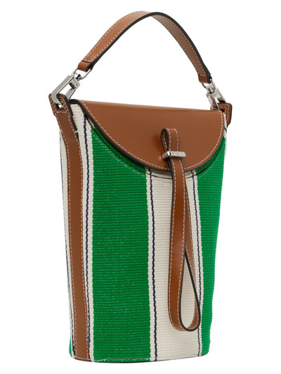 STAUD Green & White Phoebe Convertible Bucket Bag outlook