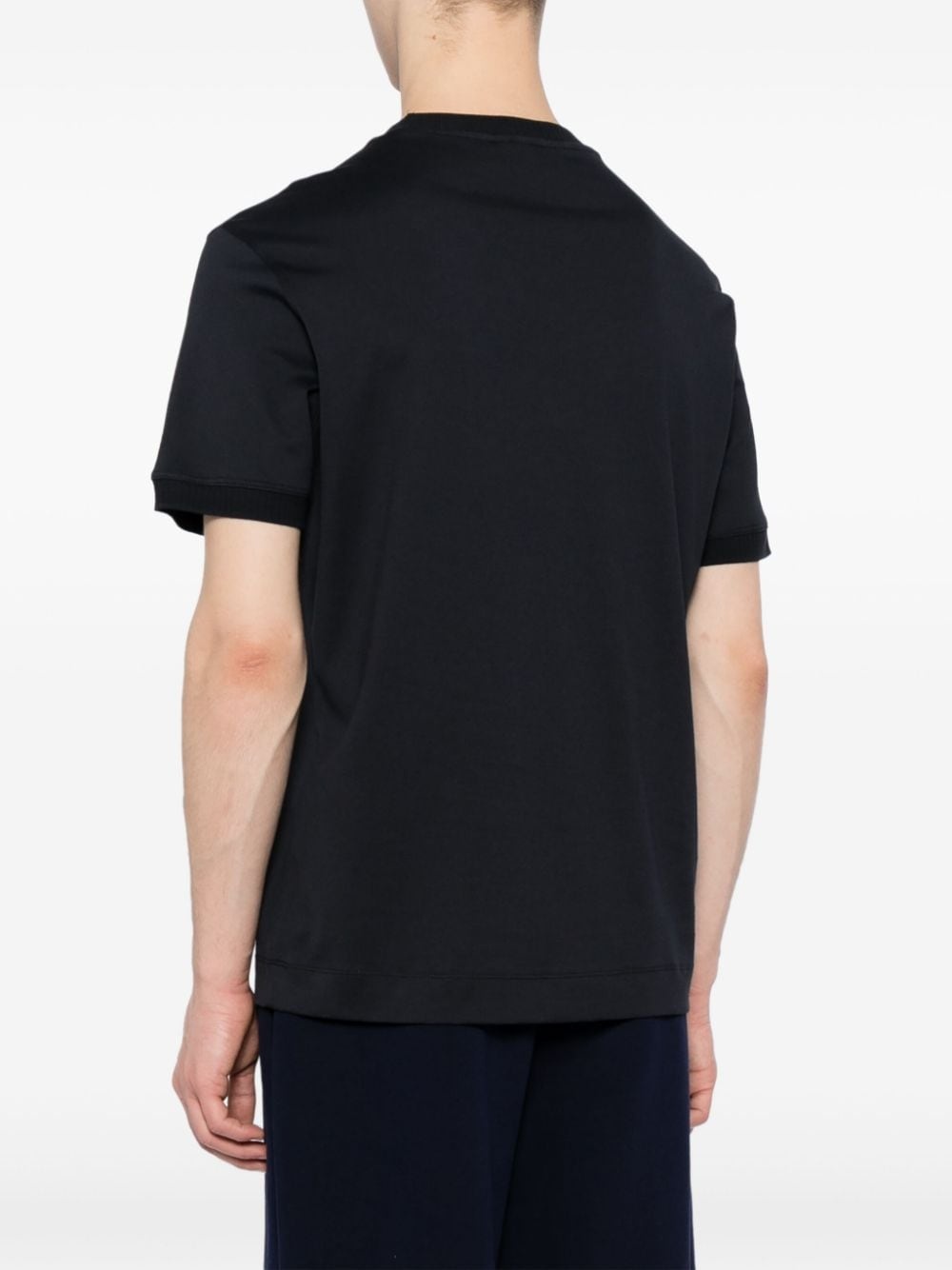 logo-embroidered cotton T-shirt - 4