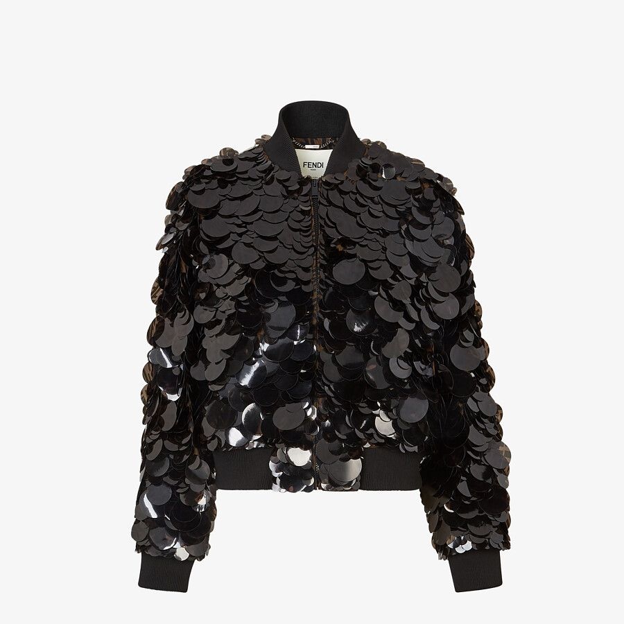 Bomber jacket with FF sequins. - 1