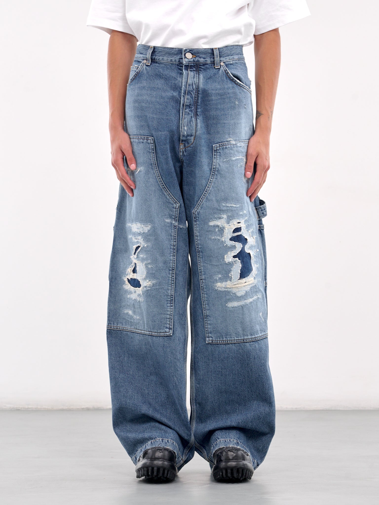 Wide Leg Carpenter's Jeans - 1