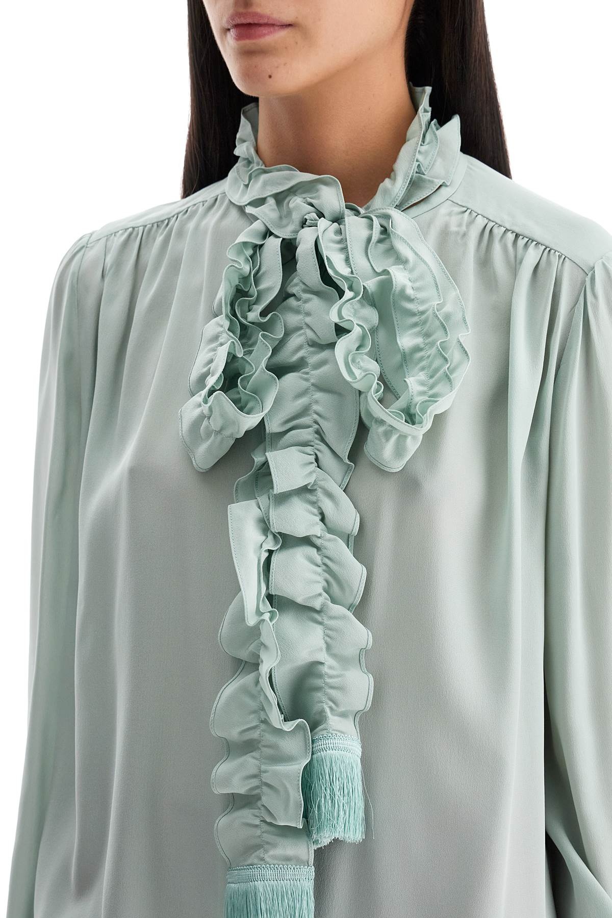 Valentino Garavani silk blouse with bow detail - 4