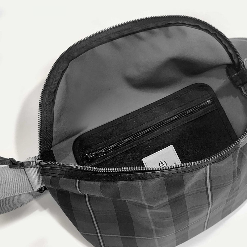 NEW BEAT XL BELT BAG - BLUE TARTAN 6