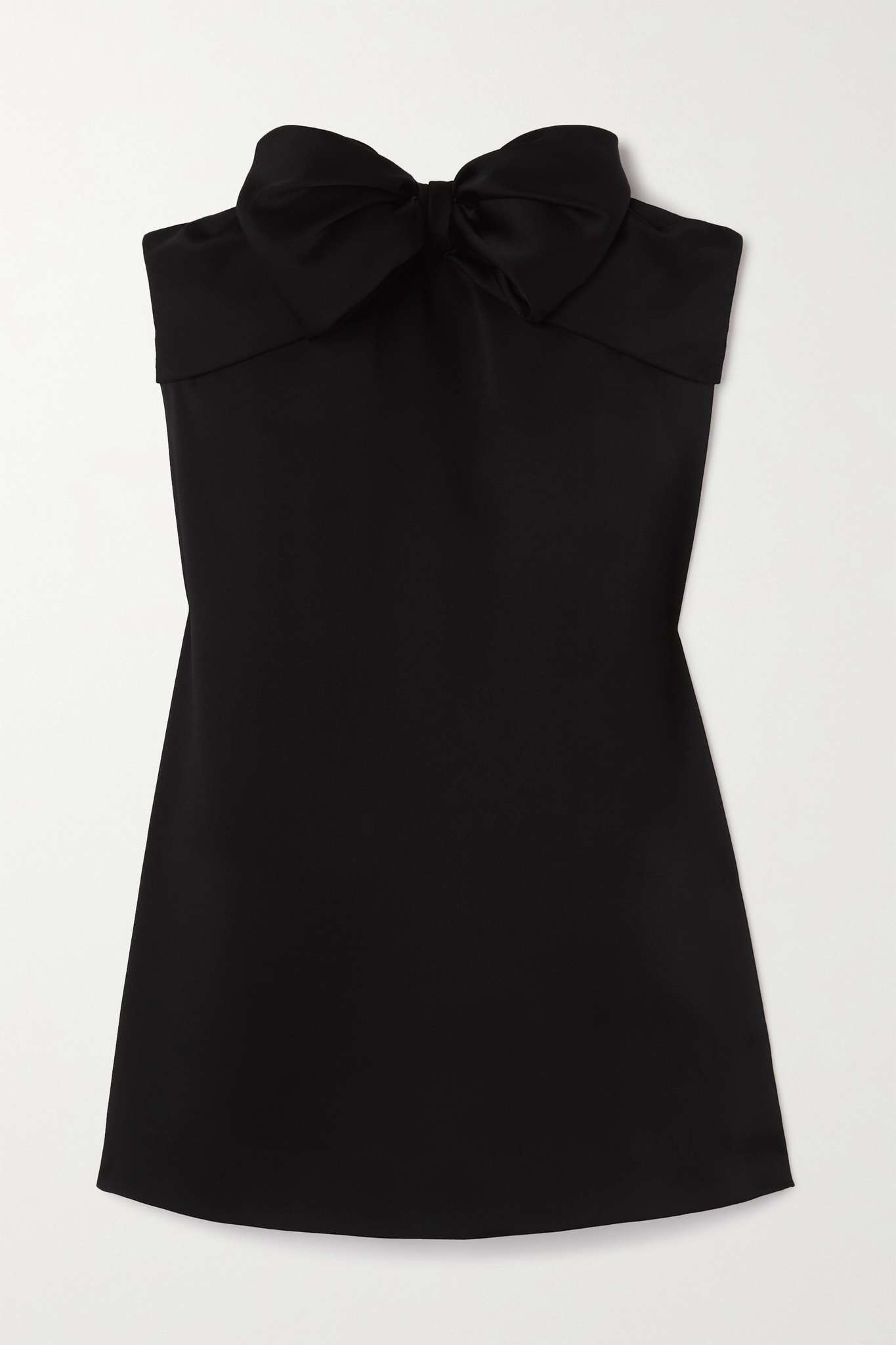 Strapless satin mini dress - 1