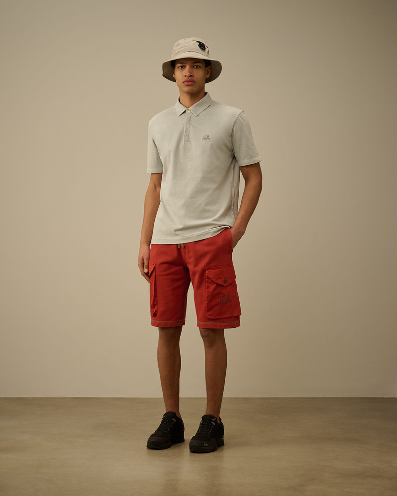 C.P. Company Diagonal Fleece Mixed Cargo Shorts outlook