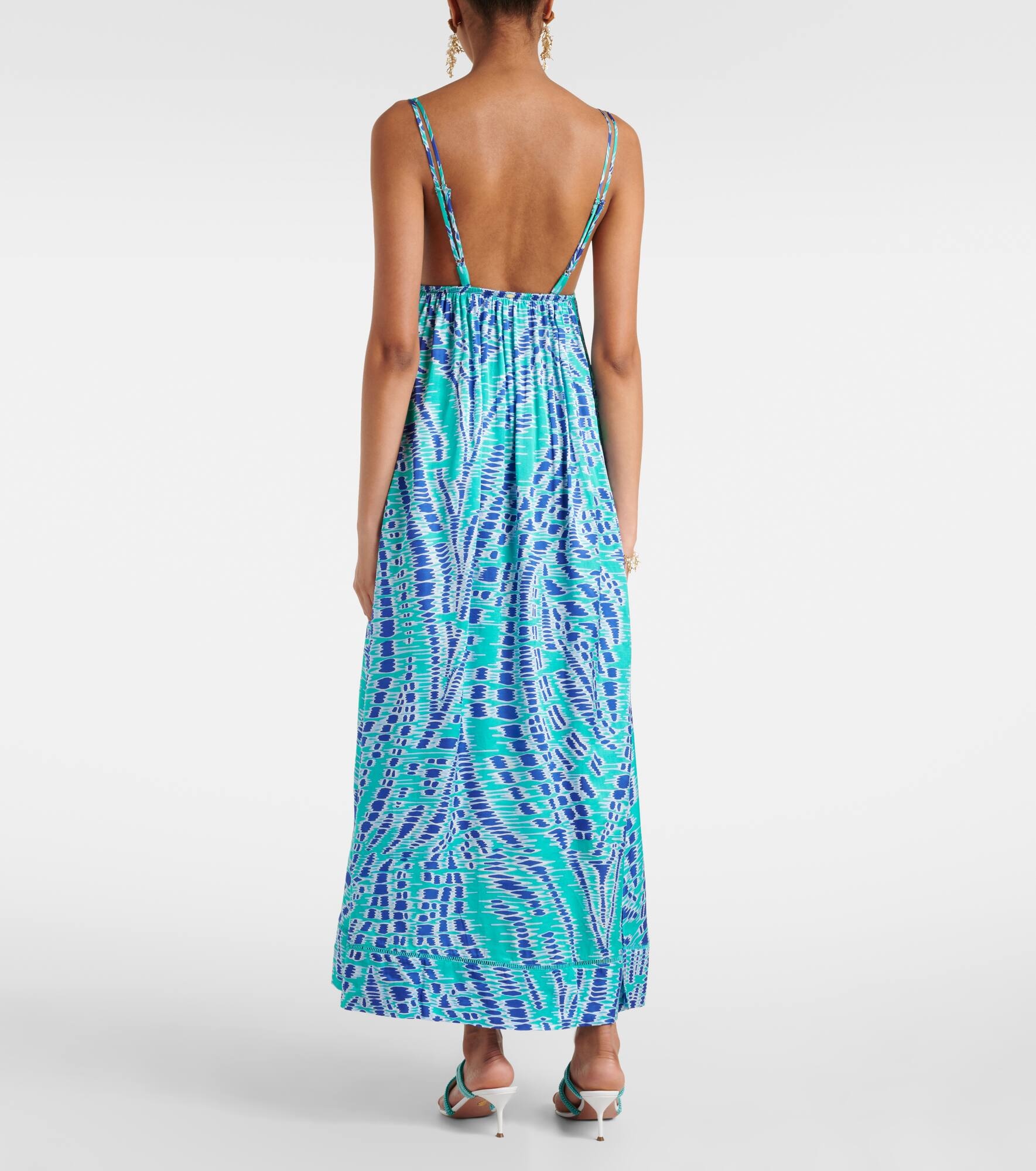 Cassandra printed satin slip dress - 3