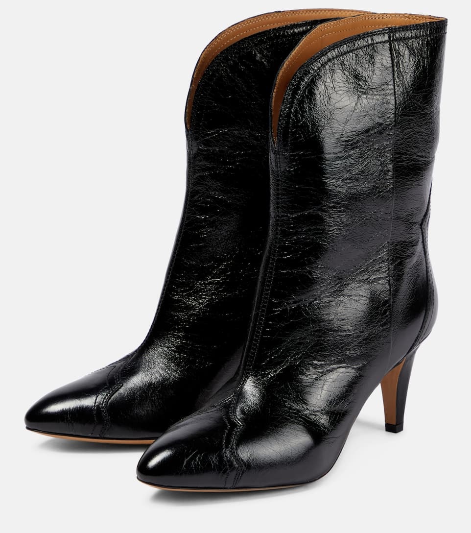 Dytho crinkled leather ankle boots - 5
