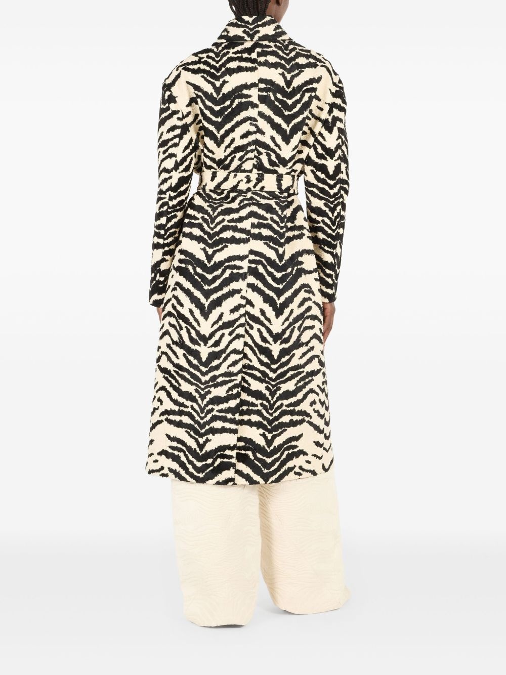 tiger-print coat - 3