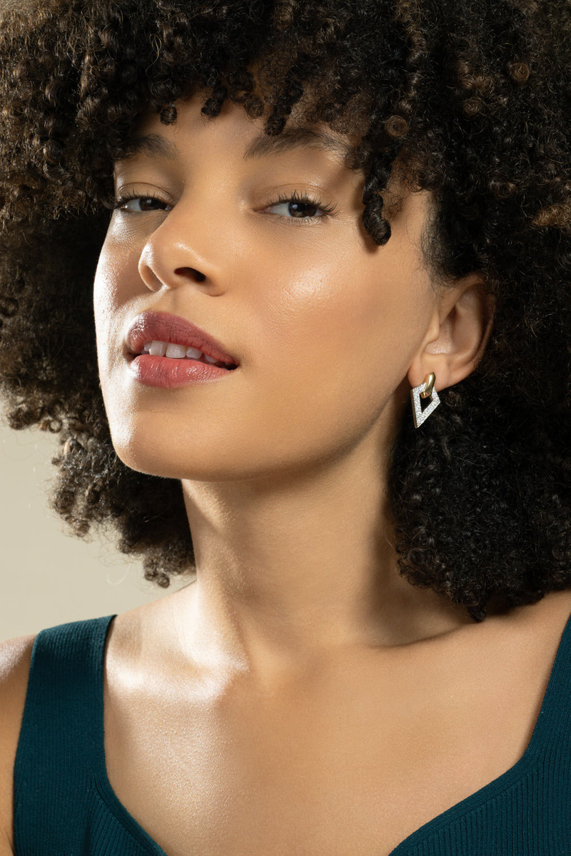 DAVID WEBB Double Diamond Earrings outlook
