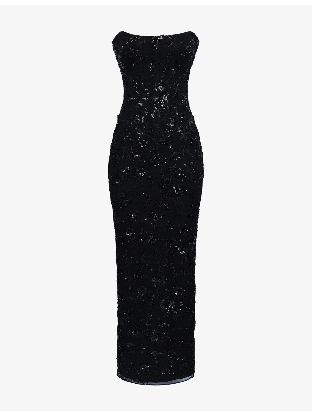 Anisa Bead-Embellished Strapless Maxi Dress - 1