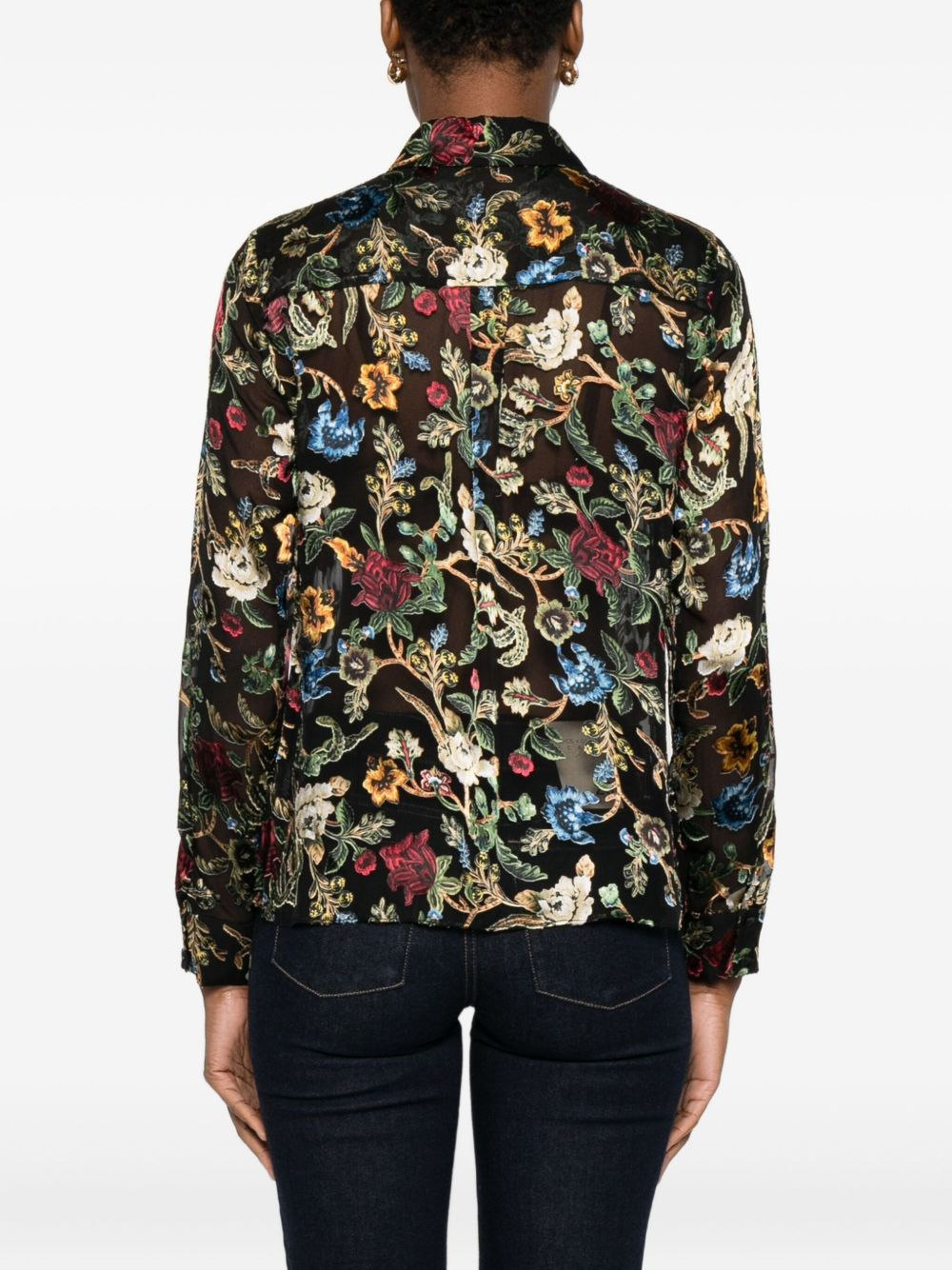 Willa floral-print long-sleeve blouse - 4