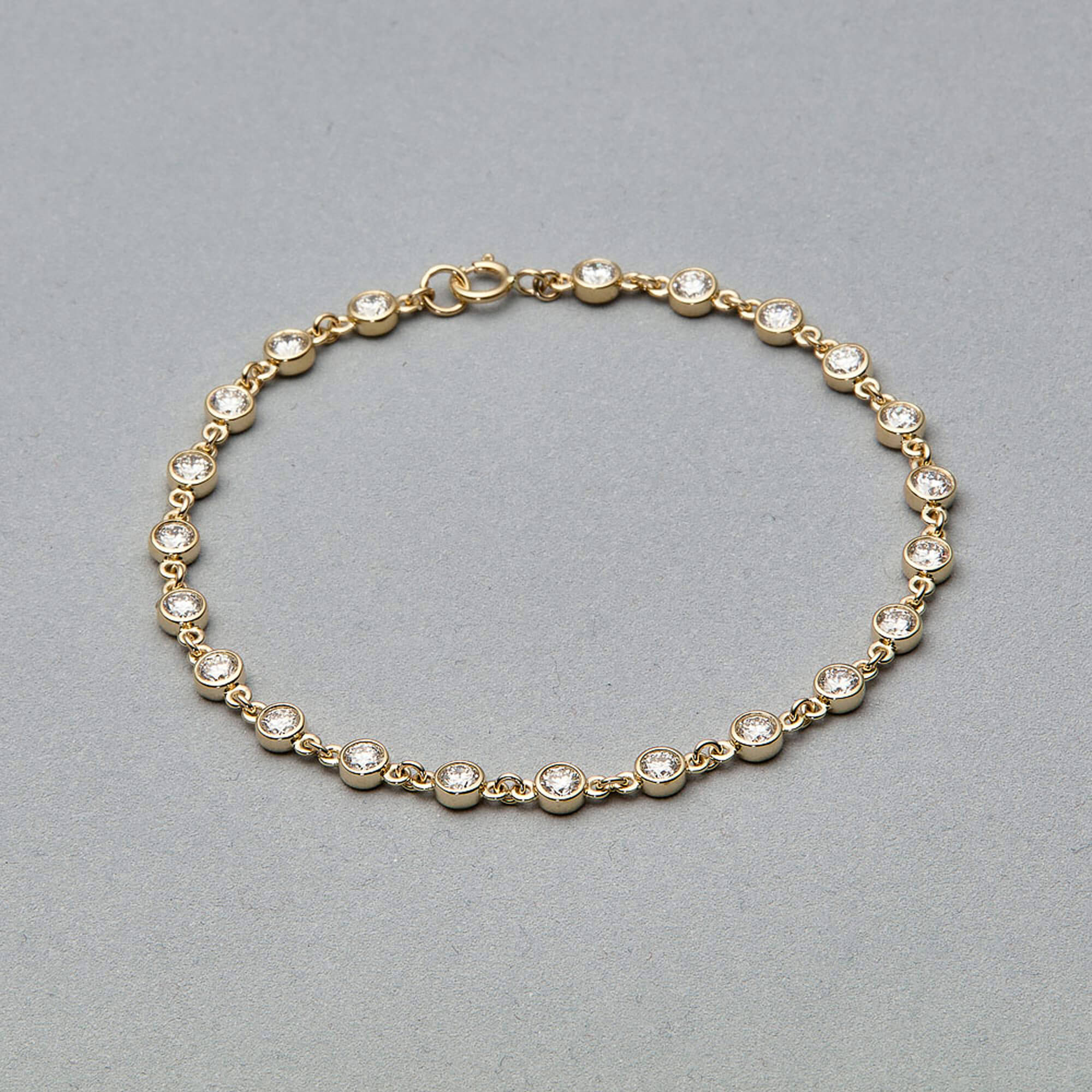 LAB-Created Linked Up Tennis Bracelet - 4