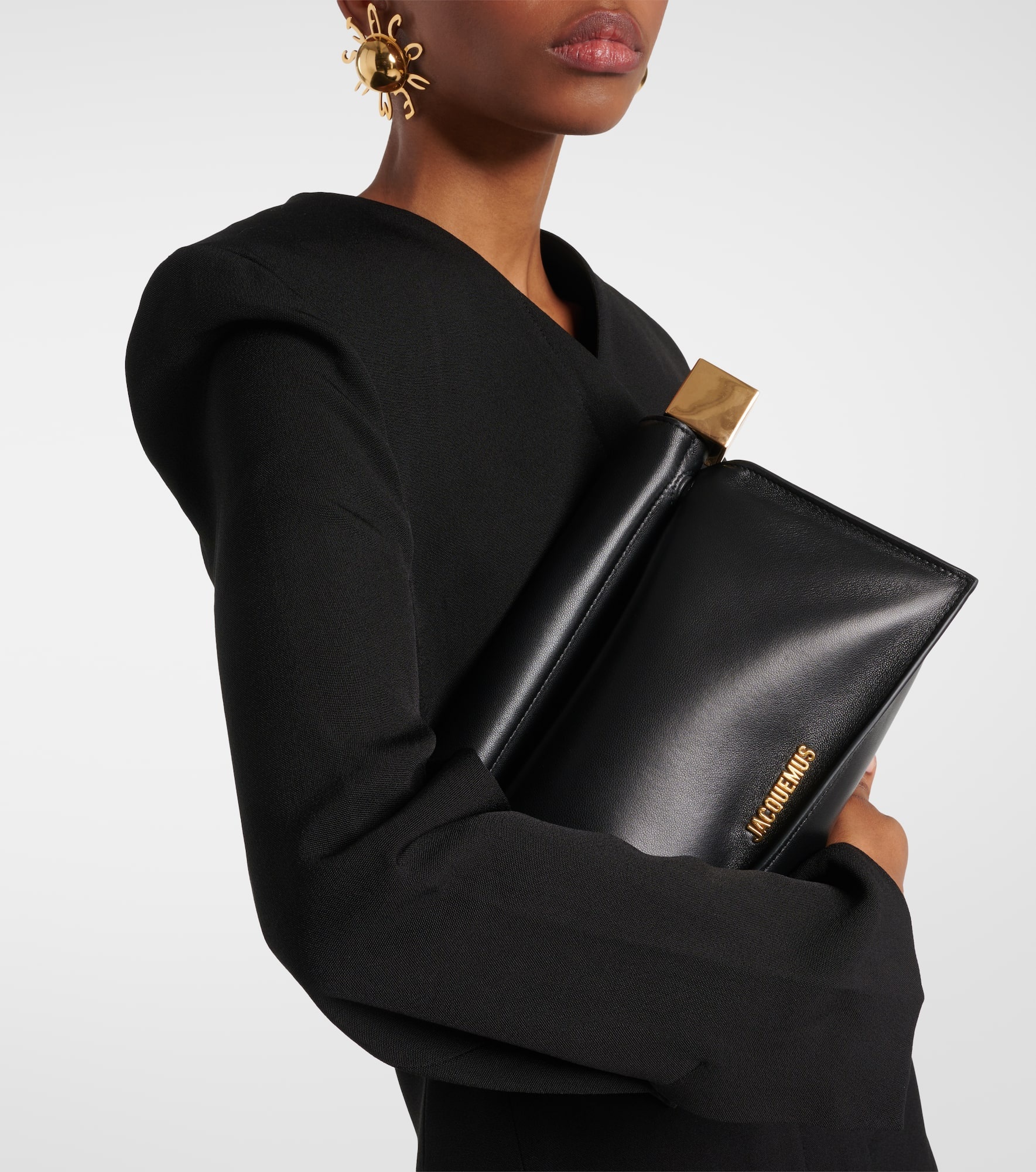 La Pochette Rond Carré leather clutch - 2