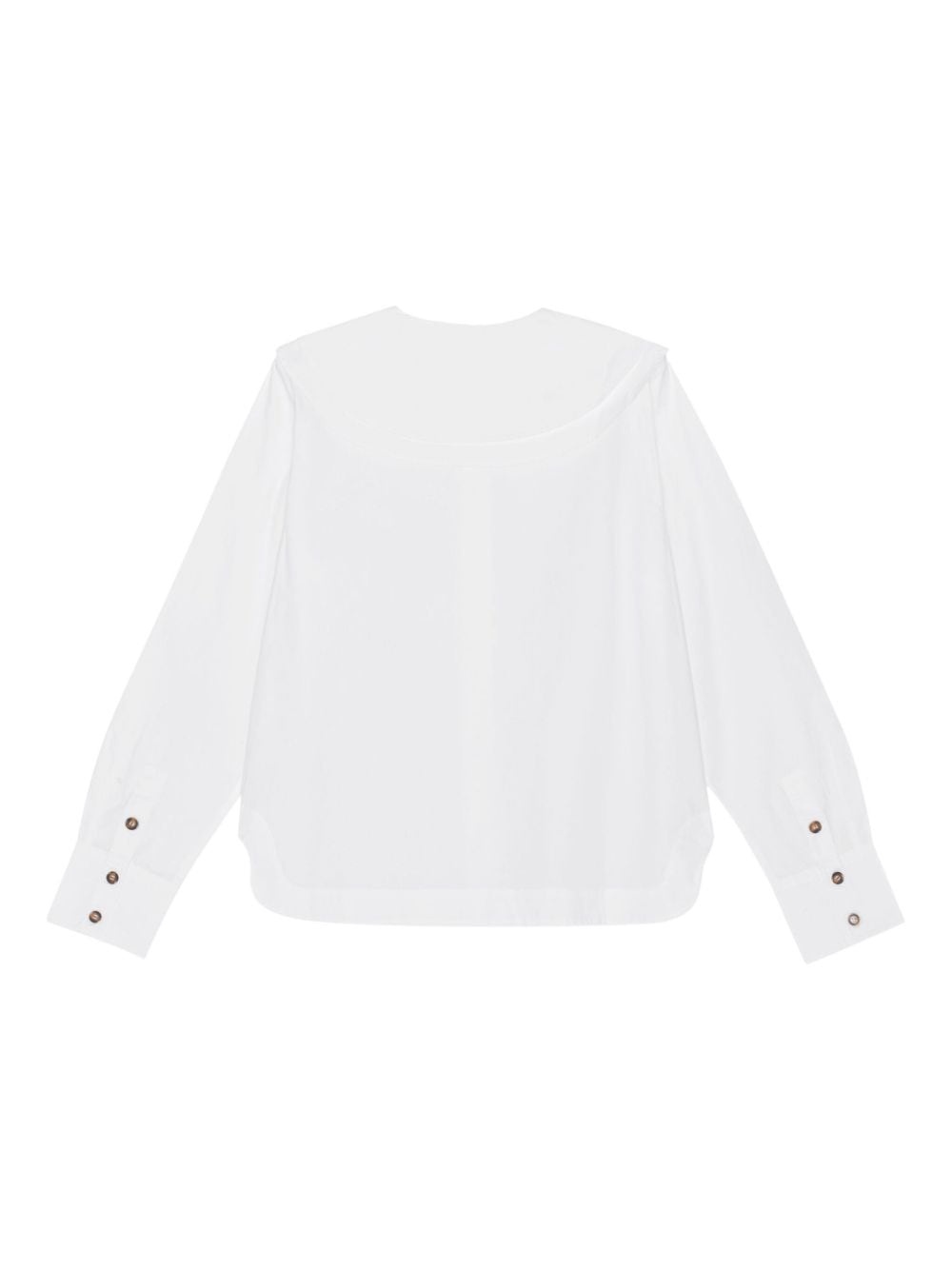bib-collared cotton shirt - 2