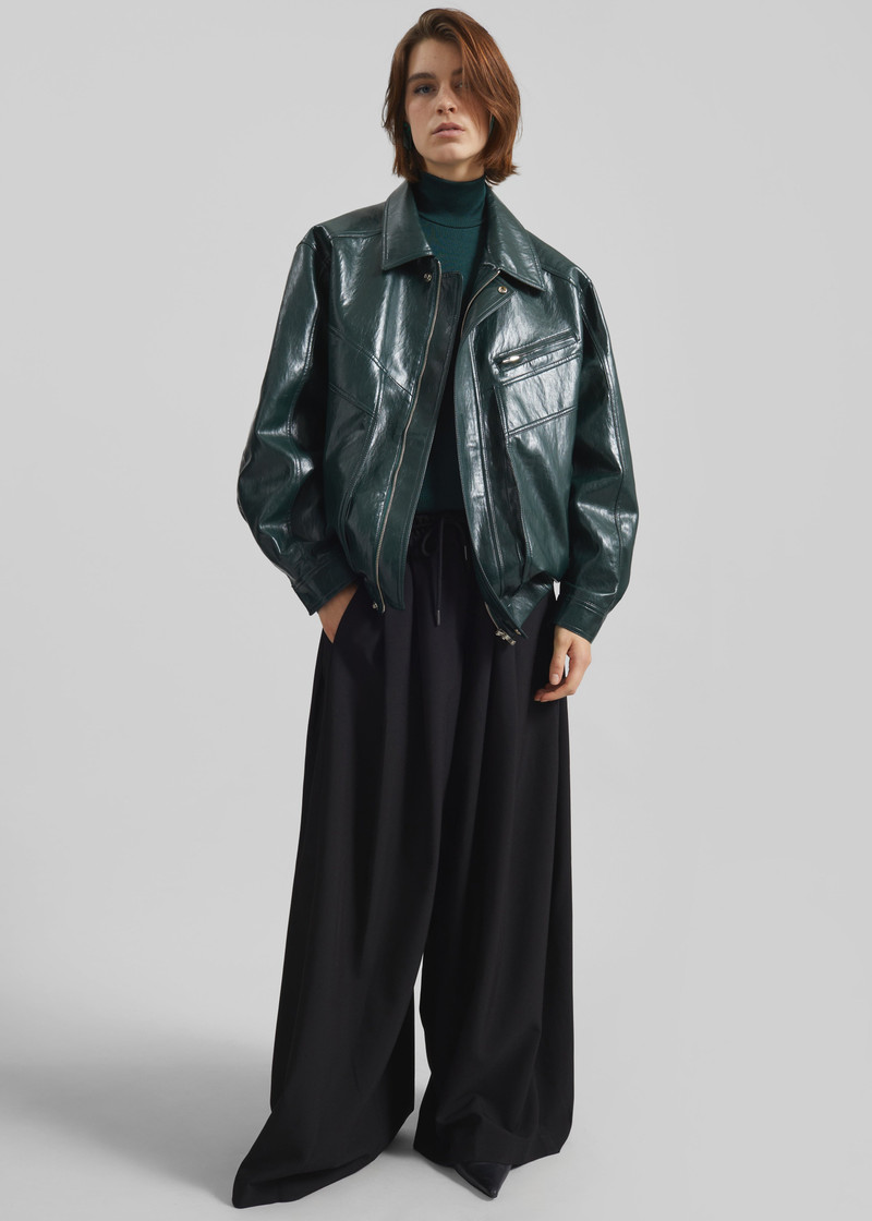 Corlen Pleated Wide Pants - Black 7