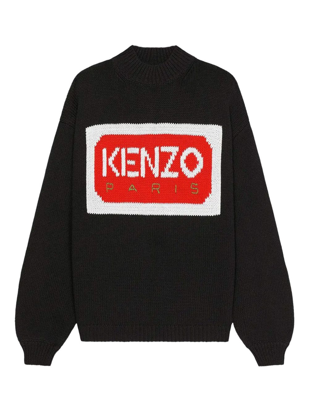 intarsia-knit logo sweater - 1