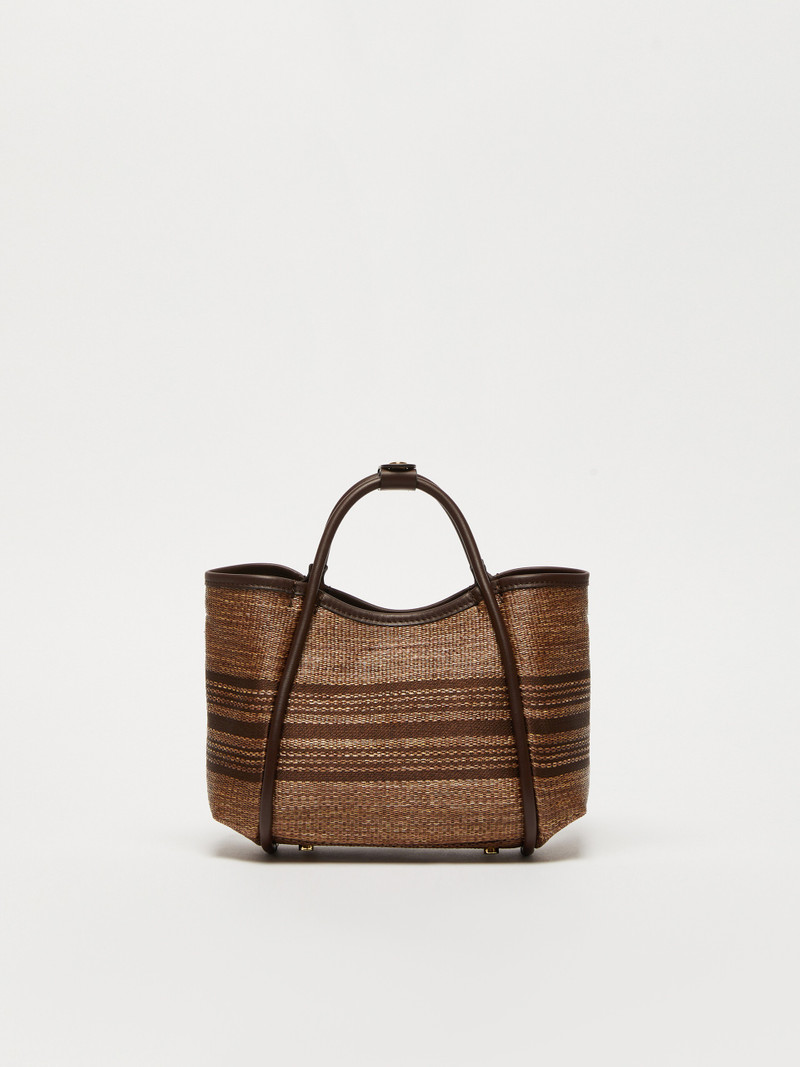 MARINESTRIPEXS Jacquard raffia fabric extra-small Marine bag 3