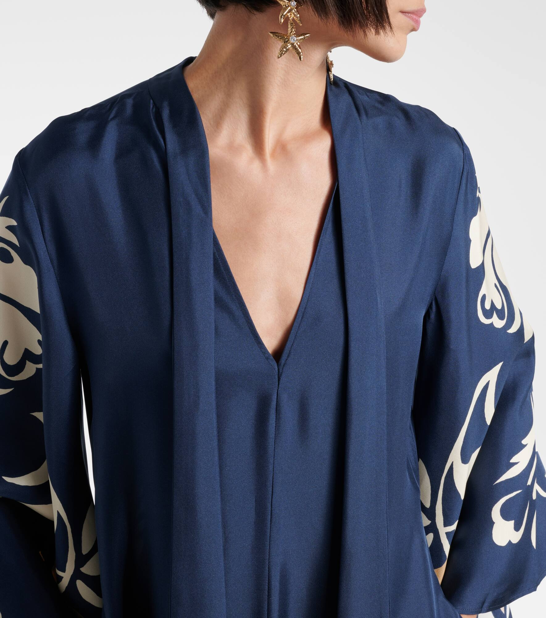 Magnifico floral silk twill maxi dress - 6