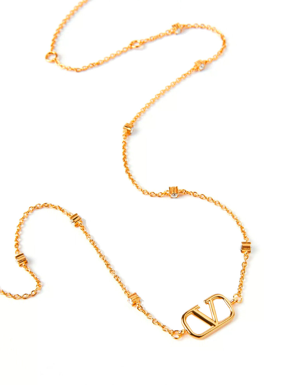 Valentino Garavani Women Necklace | Mini Vlogo Signature | Metallo/Strass - 3