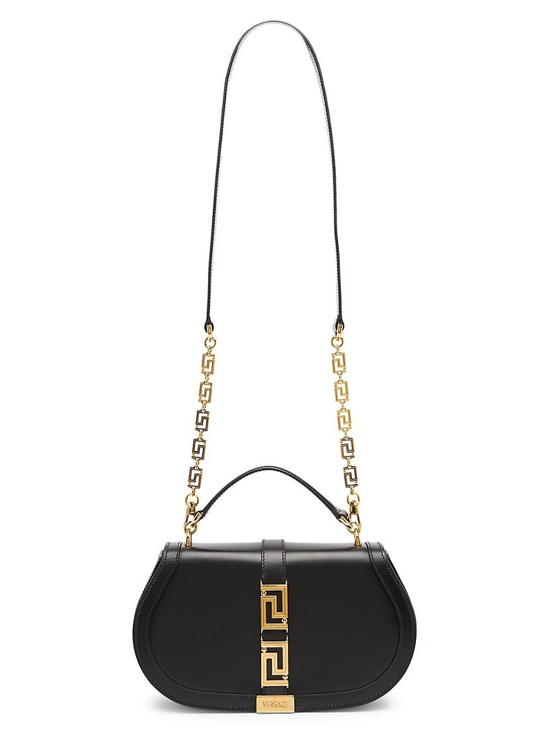 Greca Leather Top-Handle Bag 4