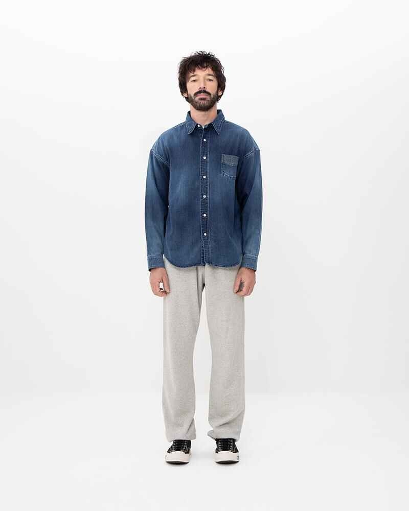 SS WORKHORSE SHIRT DMGD INDIGO - 4