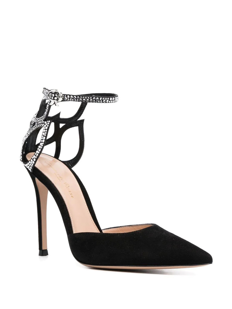 Gianvito Rossi crystal-embellished 115mm heeled pumps outlook
