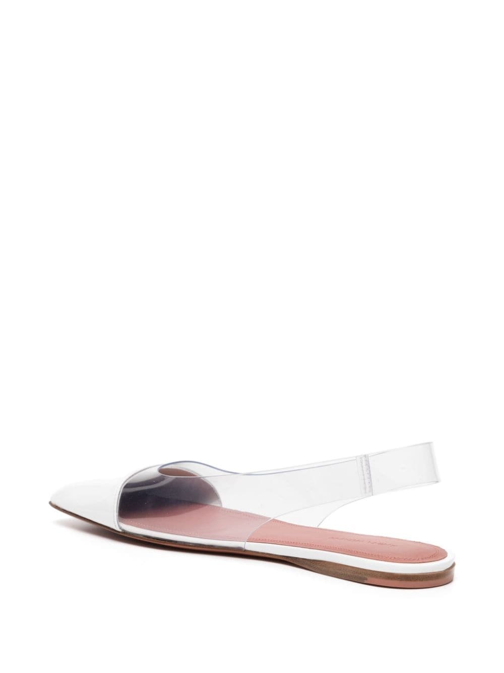 transparent-design slingback ballerina shoes - 3