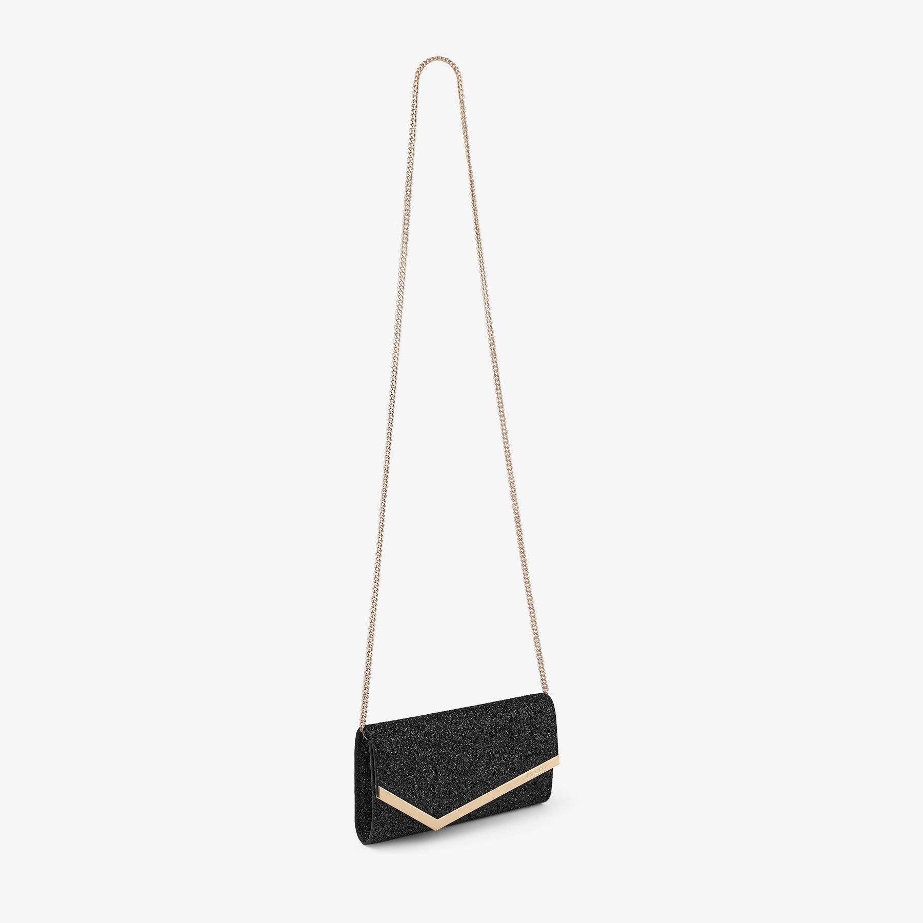 Emmie
Black Glitter Fabric Clutch Bag - 6