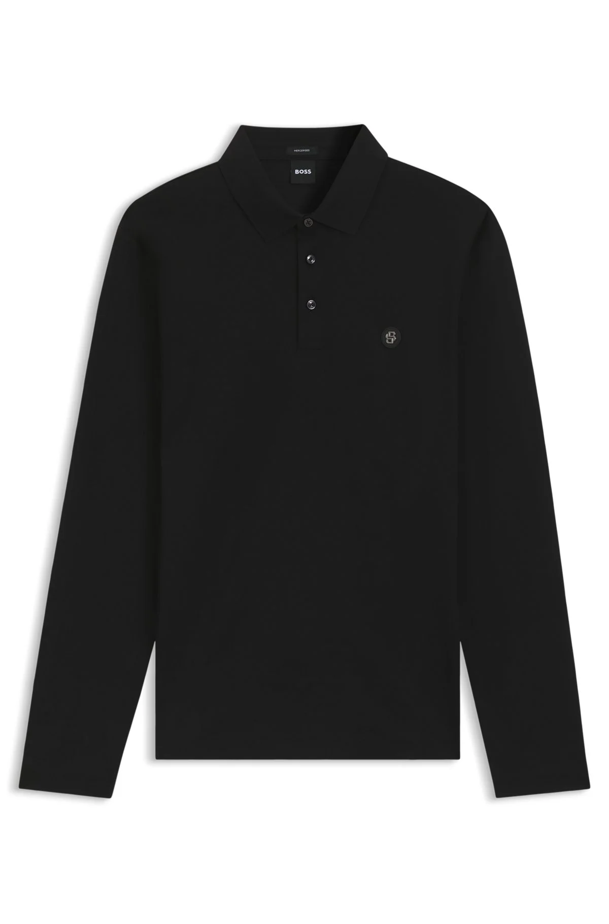 MERCERIZED-COTTON POLO SHIRT WITH DOUBLE B MONOGRAM - 1