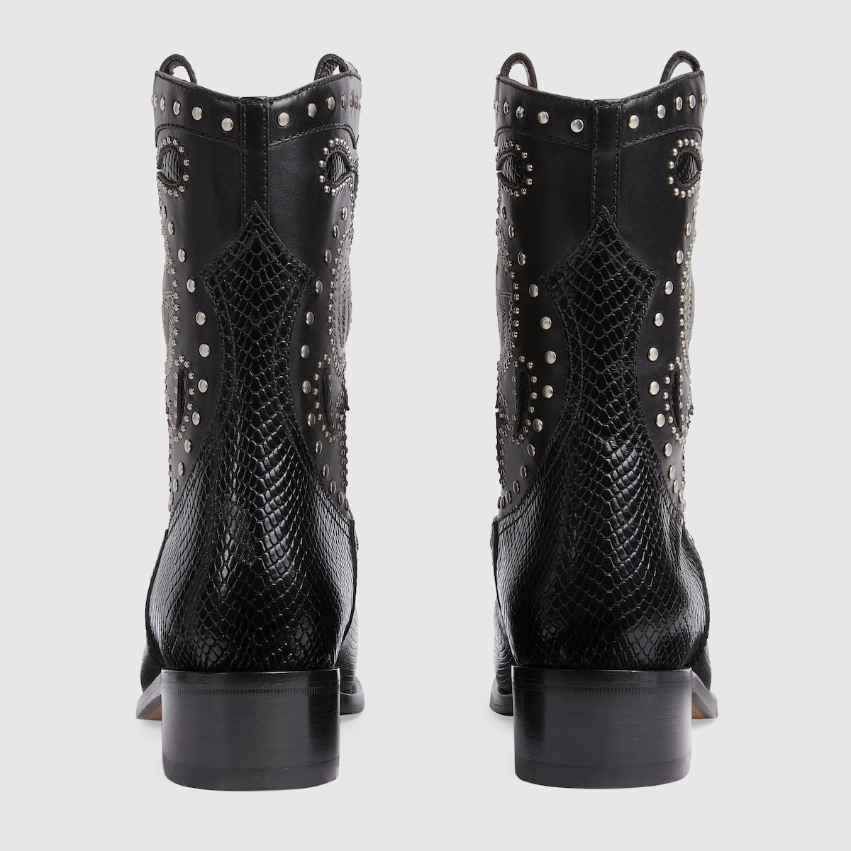 Women's boot with Double G and studs - 5