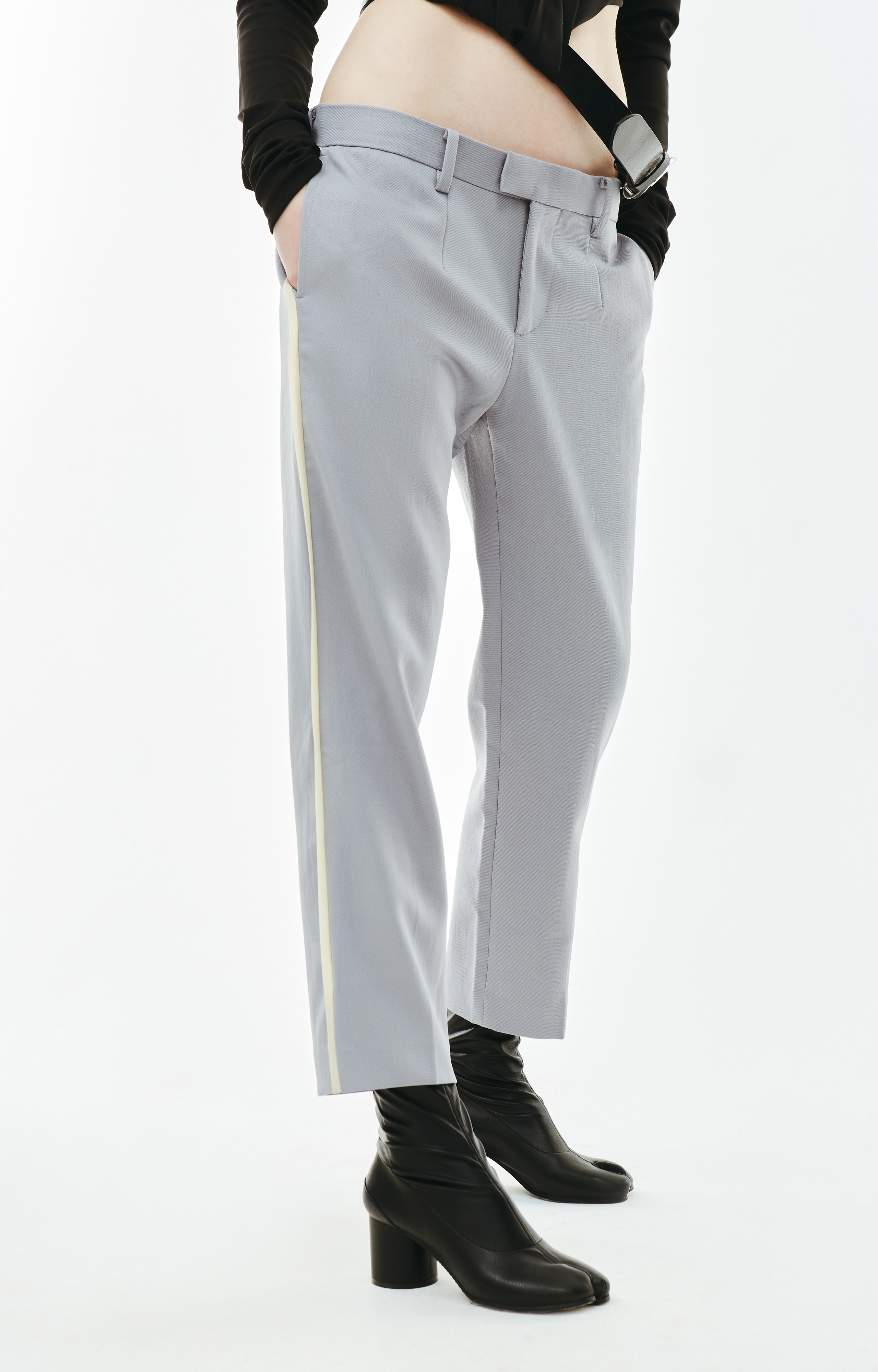 GREY POLYESTER TROUSERS - 5