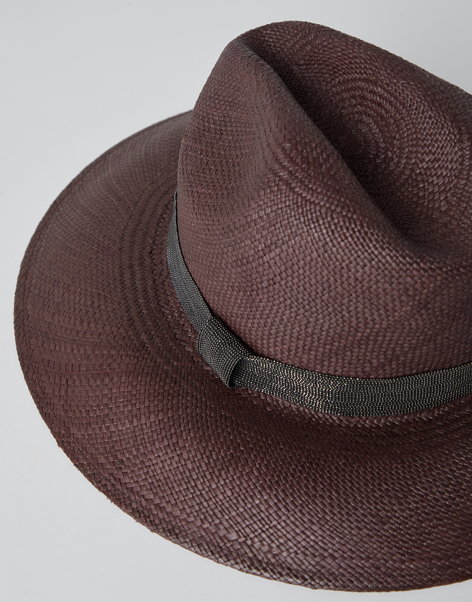 Straw fedora with precious band - 2