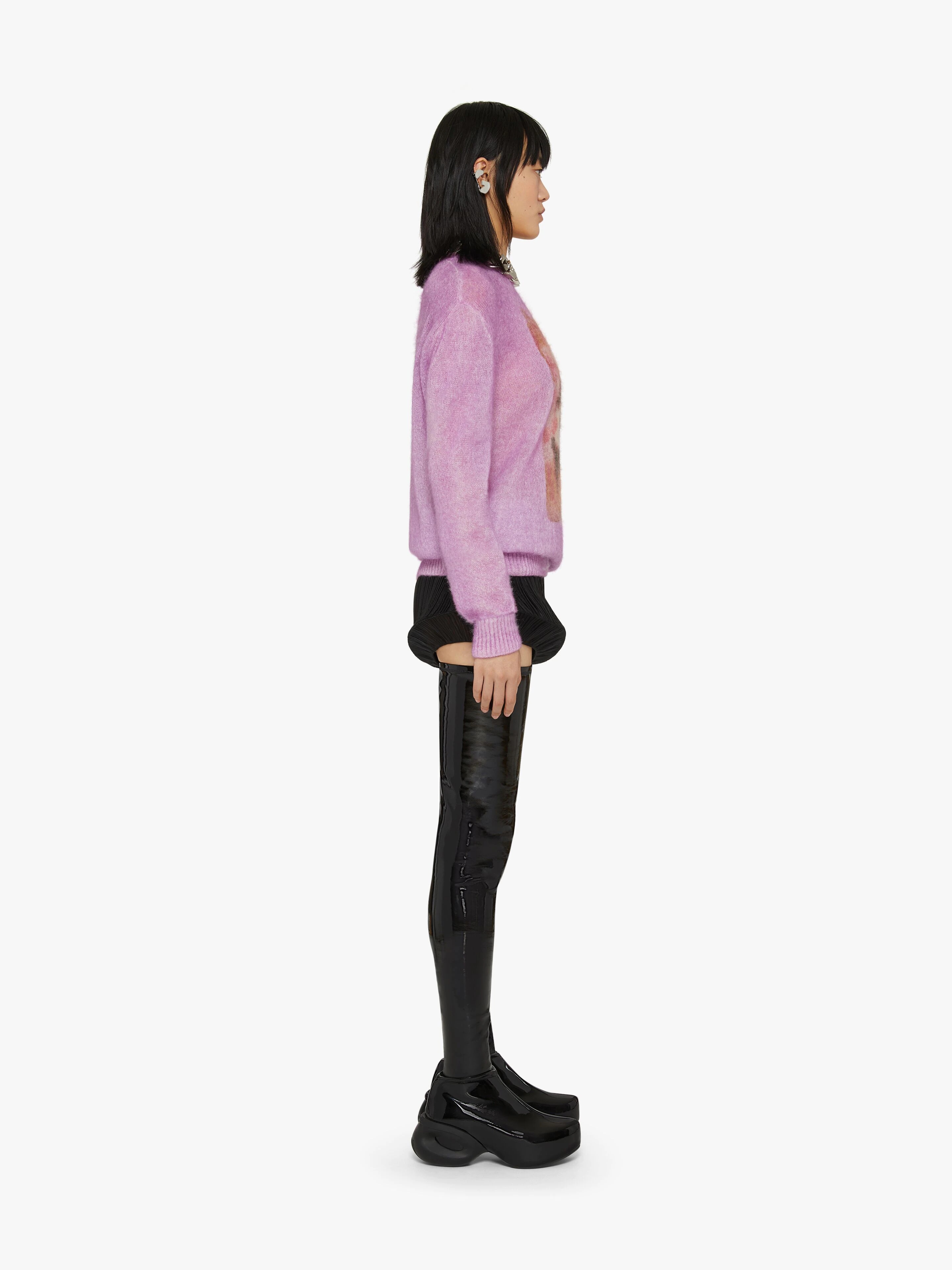 OVERSIZED SWEATER IN WOOL WITH CERAMIC PRINTS - 3