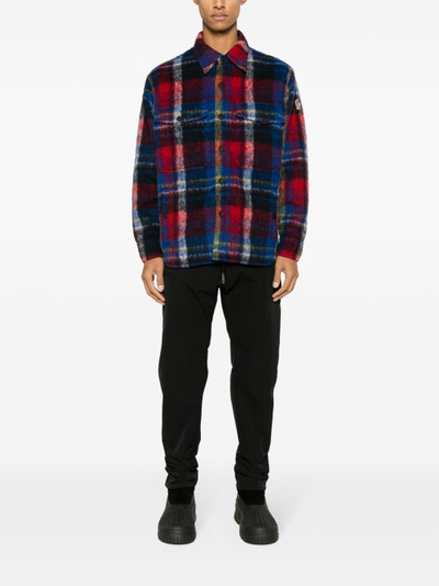 Moncler Grenoble logo-patch check-pattern shirt jacket outlook