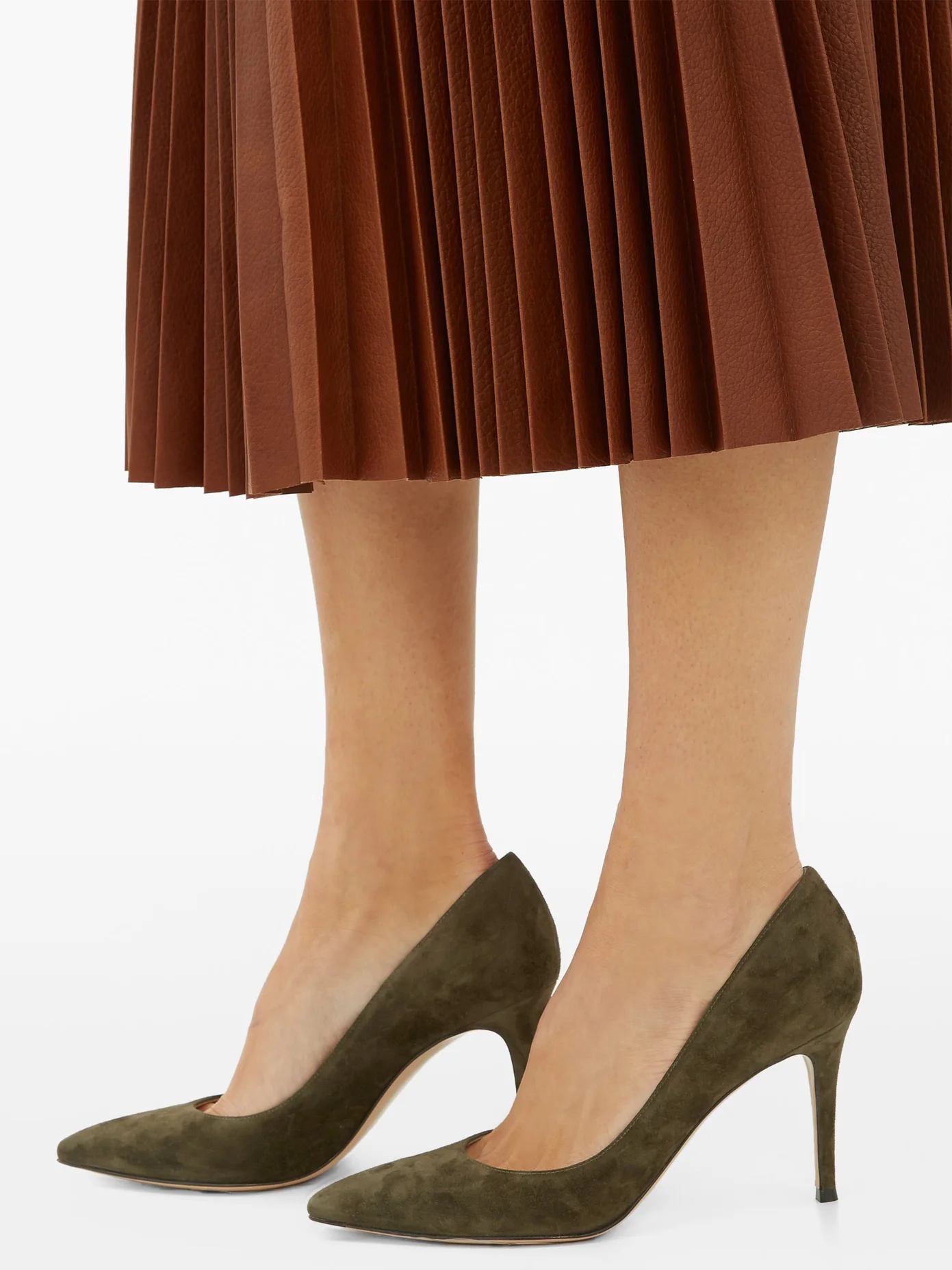 Gianvito 85 point-toe suede pumps - 3