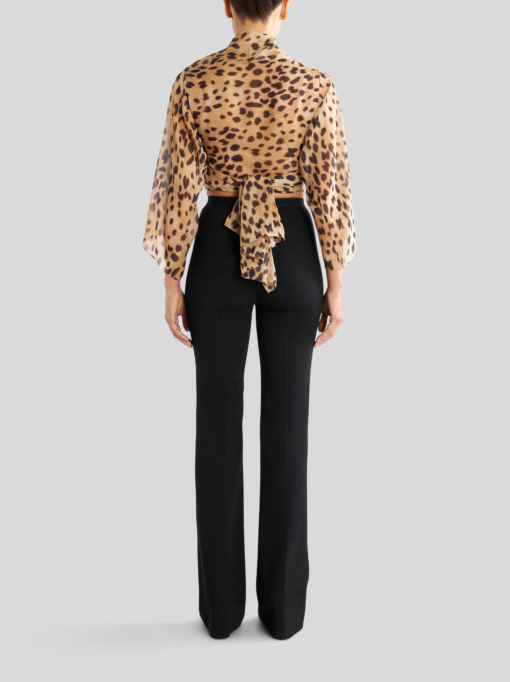 SILK MINI JACKET WITH ANIMALIER PATTERN - 4