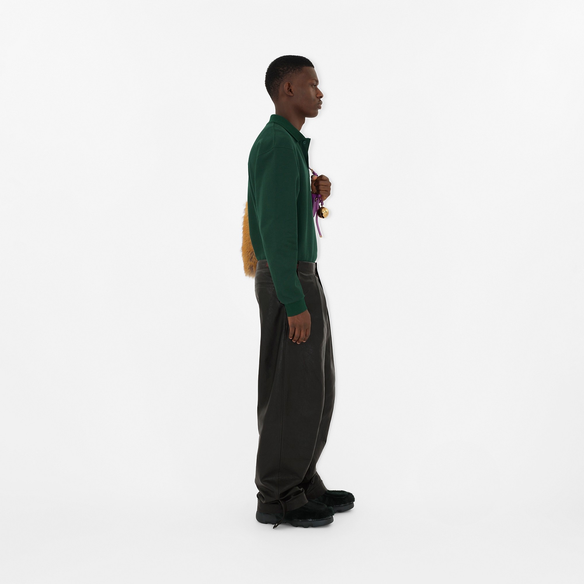 Long-sleeve Cotton Polo Shirt - 3